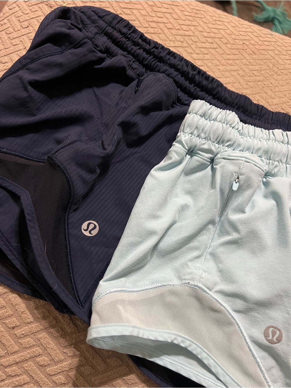 lululemon athletica Women's Athletic Shorts in Mint and Black - Picture 2 of 3